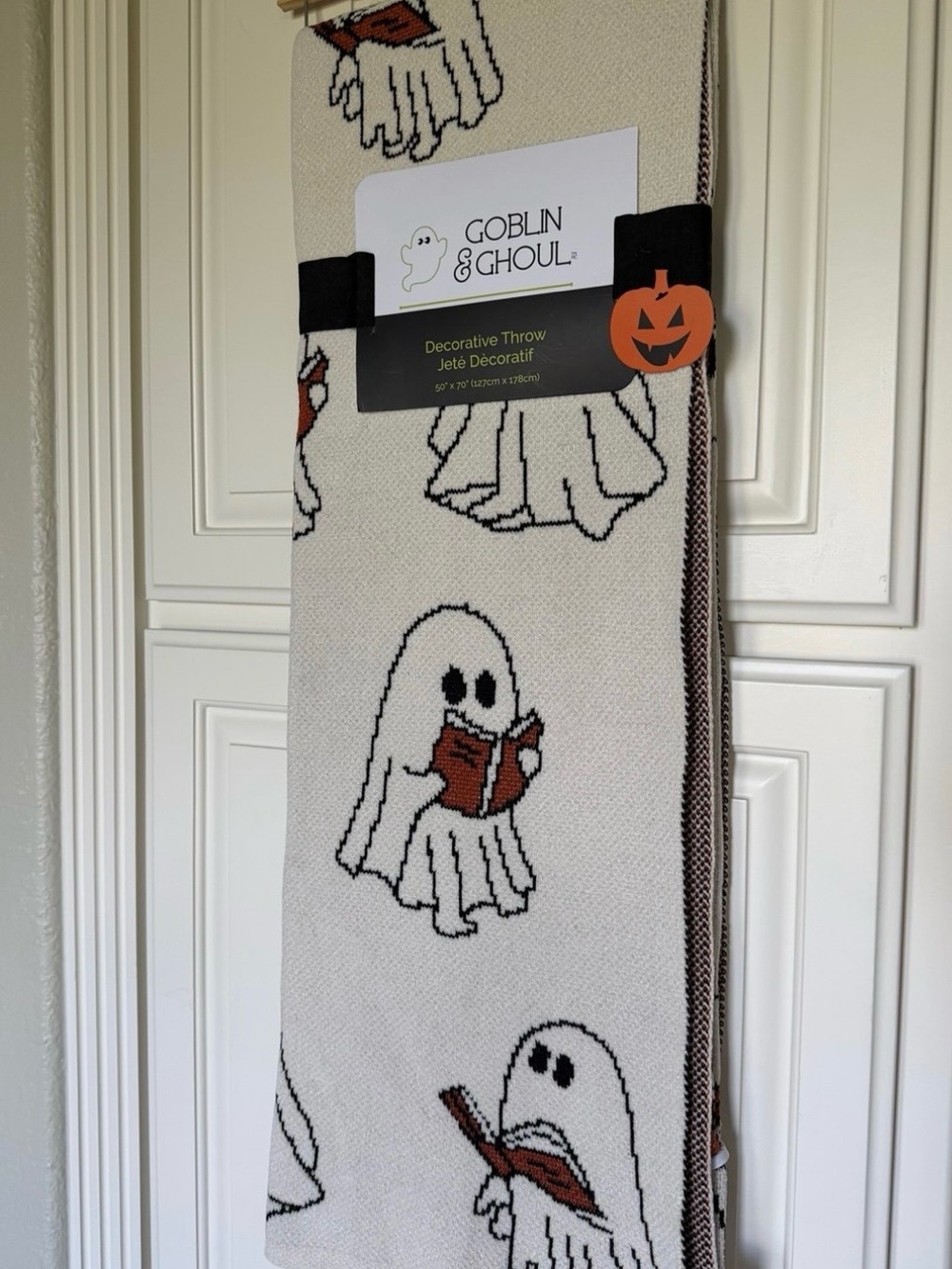 VIRAL Ghosts Reading Books decorative throw